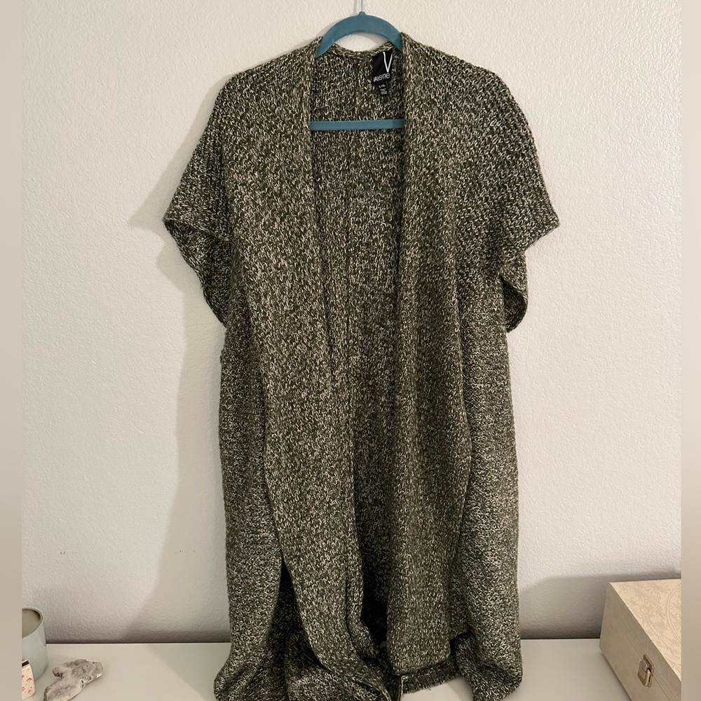 Long knitted sweater